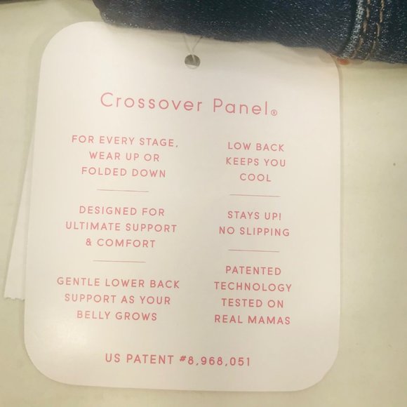 Isabel Maternity Women's Size 4 Crossover Panel Bermuda Blue Denim Short New - Picture 3 of 16